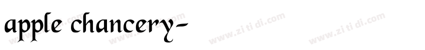 apple chancery字体转换